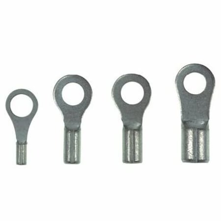 Panduit Ring Terminal, M5 Stud Size, 10 AWG, 2,000 V, Bare Insulated, Bare, 50 PK PM6-5R-L